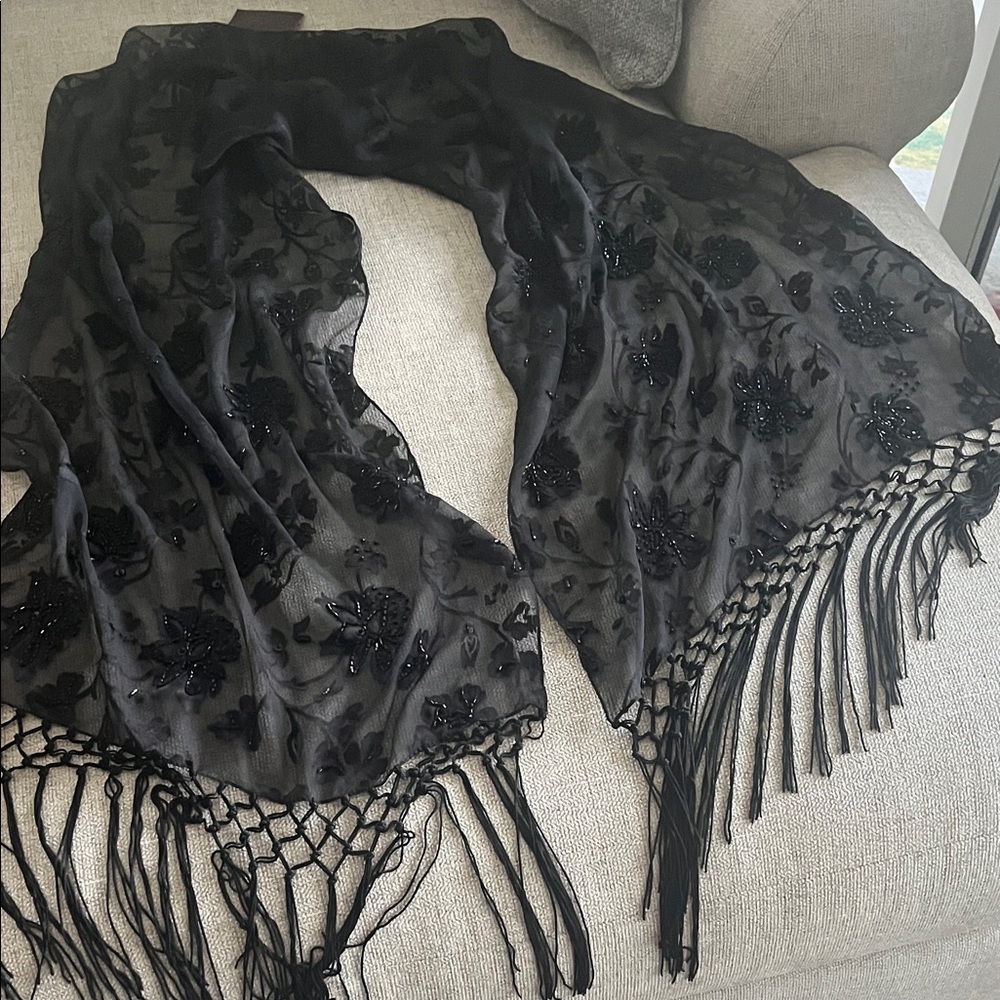 Black sheer dressy wrap/scarf